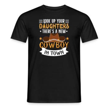 Cowboy Barn Bull Rider Rodeo Country Western - Männer T-Shirt - Schwarz - Vorne - AI Model Male 178 light (178cm)