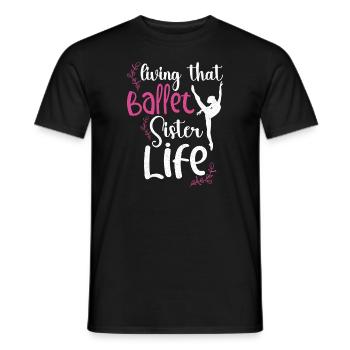 Ballet Ballerine Danse Danse Danse Ballet Cadeau - T-shirt homme - noir - Devant - AI Model Male 178 light (178cm)