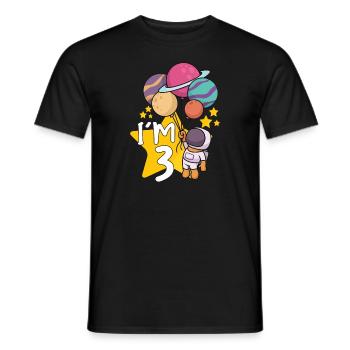Astronaut Astronomy Solar System Space Kids - Men's T-Shirt - black - Front - AI Model Male 178 light (178cm)