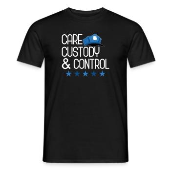 Police Cop Officer Police Office - Men's T-Shirt - black - Front - AI Model Male 178 light (178cm)