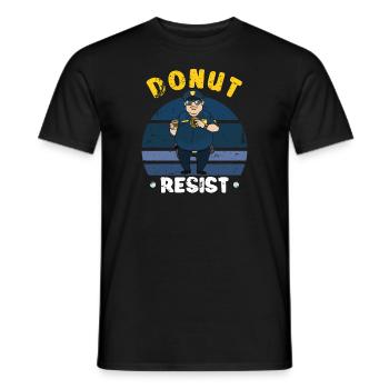 Police Cop Officer Police Office - Men's T-Shirt - black - Front - AI Model Male 178 light (178cm)