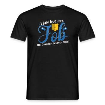 Police Cop Officer Police Office - Men's T-Shirt - black - Front - AI Model Male 178 light (178cm)