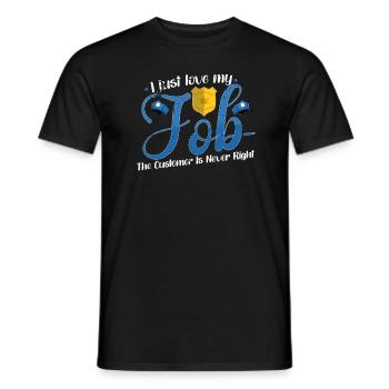 Bureau de police des policiers - T-shirt homme - noir - Devant - AI Model Male 178 light (178cm)