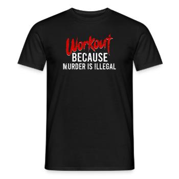 Bodybuilding Powerlifting Weightlifting Fitness - Men's T-Shirt - black - Front - AI Model Male 178 light (178cm)