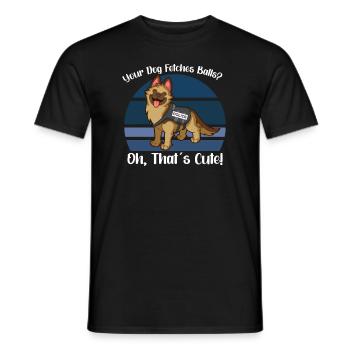 Police Cop Officer Police Office - Men's T-Shirt - black - Front - AI Model Male 178 light (178cm)