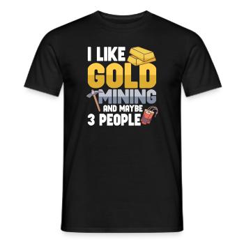 Chercheurs d’or Mines d’or Mines d’or Orpaillage Mine d’or - T-shirt homme - noir - Devant - AI Model Male 178 light (178cm)