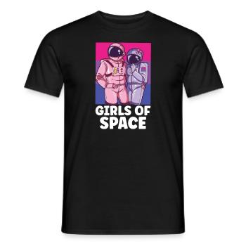 Astronaut Astronomy Solar System Space Kids - Men's T-Shirt - black - Front - AI Model Male 178 light (178cm)