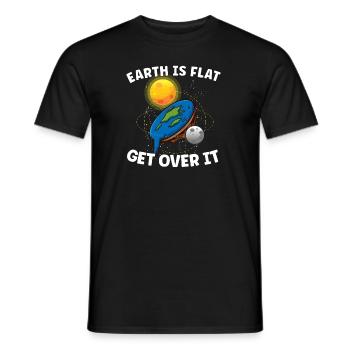Flat Earth Theory Flat Earth Army Earth - Männer T-Shirt - Schwarz - Vorne - AI Model Male 178 light (178cm)
