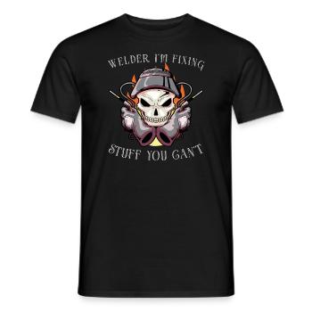 Soudeur Femme Drôle Drôle Soudage Petite Amie Cadeau - T-shirt homme - noir - Devant - AI Model Male 178 light (178cm)