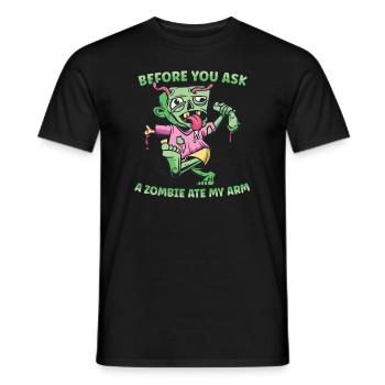 Hand Arm Amputee Assembly Required Amputation - Men's T-Shirt - black - Front - AI Model Male 178 light (178cm)
