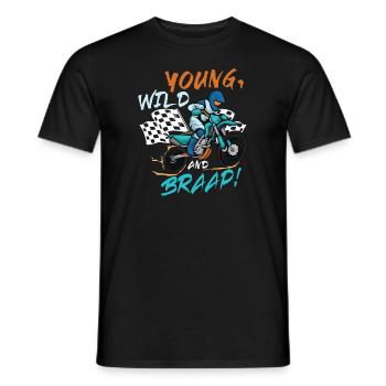 Dirt Bike Dirt Bike Riding Motocross Dirt Biking - Men's T-Shirt - black - Front - AI Model Male 178 light (178cm)