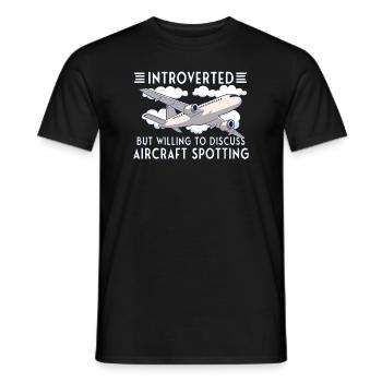 Aircraft Spotting Airplane Aircraft Spotter - Männer T-Shirt - Schwarz - Vorne - AI Model Male 178 light (178cm)