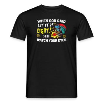 Welder Funny Funny Welding Gift - Men's T-Shirt - black - Front - AI Model Male 178 light (178cm)