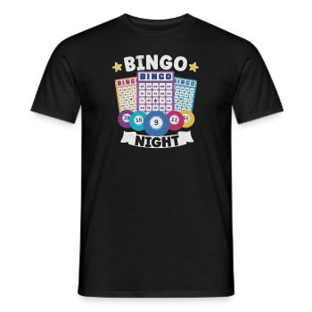 Bingo Card Game Grandma Bingo Player Bingo Cards - Men's T-Shirt - black - Front - AI Model Male 178 light (178cm)