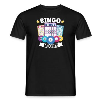 Bingo Card Game Grandma Bingo Player Bingo Cards - Men's T-Shirt - black - Front - AI Model Male 178 light (178cm)