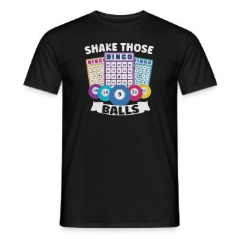 Bingo Card Game Grandma Bingo Player Bingo Cards - Men's T-Shirt - black - Front - AI Model Male 178 light (178cm)