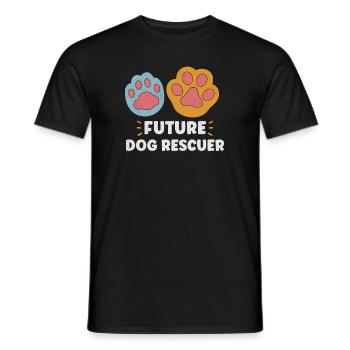 DOG RESCUE ANIMAL RIGHTS RESCUE DOG ADOPTION - Männer T-Shirt - Schwarz - Vorne - AI Model Male 178 light (178cm)