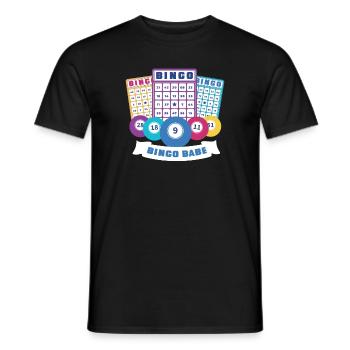 Bingo Card Game Grandma Bingo Player Bingo Cards - Men's T-Shirt - black - Front - AI Model Male 178 light (178cm)