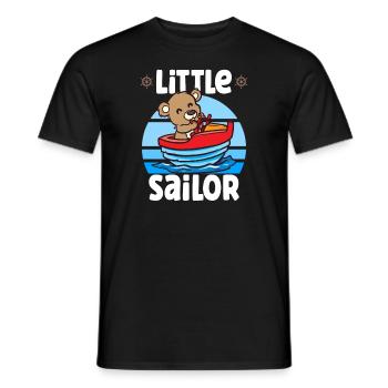 Voilier Voilier Bateau Kid Enfant Yacht Bateau - T-shirt homme - noir - Devant - AI Model Male 178 light (178cm)