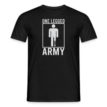 Handicapped Wheelchair Cyborg Leg Arm Amputee - Männer T-Shirt - Schwarz - Vorne - AI Model Male 178 light (178cm)
