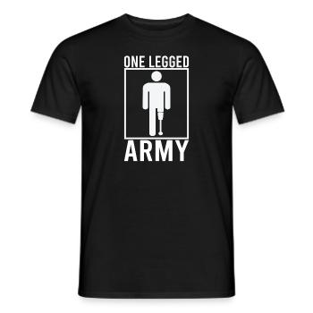 Handicapped Wheelchair Cyborg Leg Arm Amputee - Men's T-Shirt - black - Front - AI Model Male 178 light (178cm)