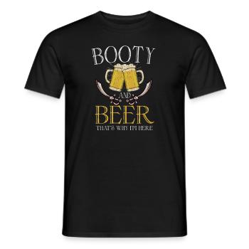 Beer Lover Pirate Pirate Ship Pirate Captain - Männer T-Shirt - Schwarz - Vorne - AI Model Male 178 light (178cm)