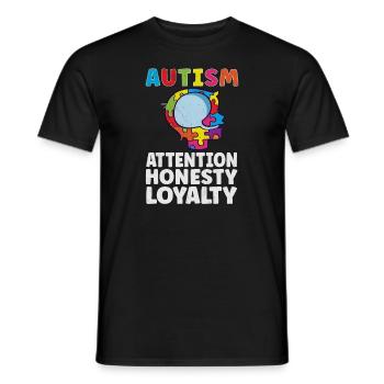 Sensibilisation à l’autisme Maladie autistique Poison autistique - T-shirt homme - noir - Devant - AI Model Male 178 light (178cm)