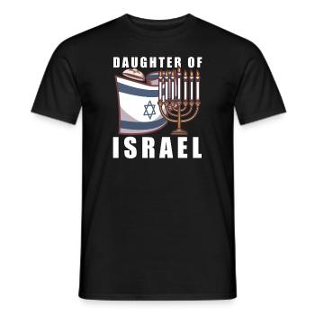 Juif israélite Héritage israélite Juif Israël Juif - T-shirt homme - noir - Devant - AI Model Male 178 light (178cm)