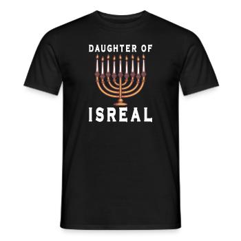 Juif israélite Héritage israélite Juif Israël Juif - T-shirt homme - noir - Devant - AI Model Male 178 light (178cm)