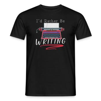 Author Writing Writer Literature - Men's T-Shirt - black - Front - AI Model Male 178 light (178cm)