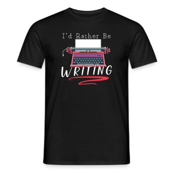 Author Writing Writer Literature - Men's T-Shirt - black - Front - AI Model Male 178 light (178cm)