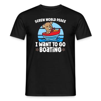 Voilier Voilier Bateau Kid Enfant Yacht Bateau - T-shirt homme - noir - Devant - AI Model Male 178 light (178cm)