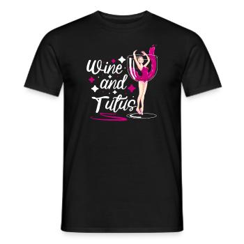 Ballet Ballerine Danse Danse Danse Ballet Cadeau - T-shirt homme - noir - Devant - AI Model Male 178 light (178cm)