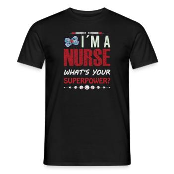 Infirmière Infirmière Infirmière Clinique Paramédicale - T-shirt homme - noir - Devant - AI Model Male 178 light (178cm)
