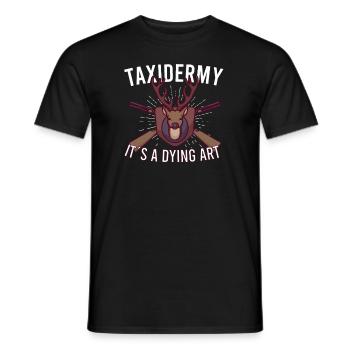 Funny taxidermist taxidermy hunting trophy - Men's T-Shirt - black - Front - AI Model Male 178 light (178cm)