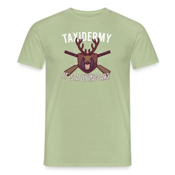Lustige Tierpräparator taxidermie jagd trophäe - Männer T-Shirt - Sage - Vorne - AI Model Male 178 light (178cm)
