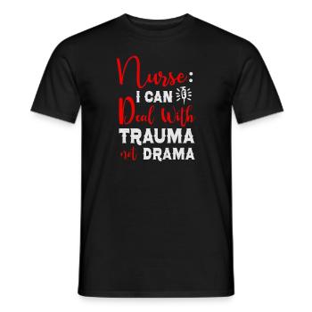 Infirmière Infirmière Infirmière Clinique Paramédicale - T-shirt homme - noir - Devant - AI Model Male 178 light (178cm)