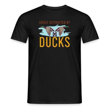 Duck Hunting Duck Hunter Bird Hunting - Men's T-Shirt - black - Front - AI Model Male 178 light (178cm)