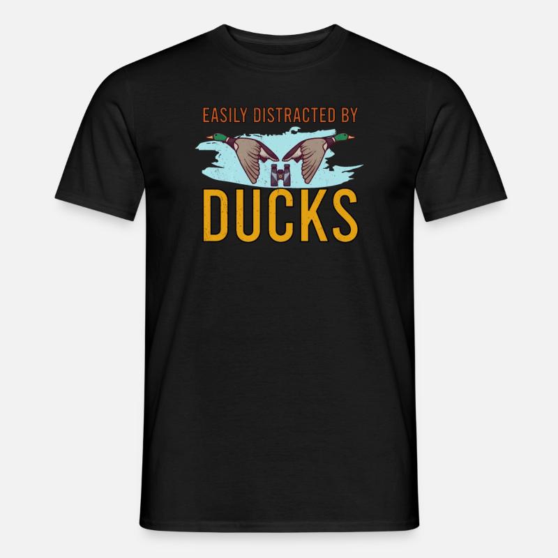 Entenjagd Entenjäger Vogeljagd - Männer T-Shirt - Schwarz