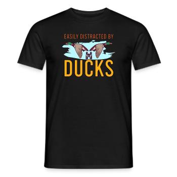 Duck Hunting Duck Hunter Bird Hunting - Men's T-Shirt - black - Front - AI Model Male 178 light (178cm)