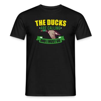 Duck Hunting Duck Hunter Bird Hunting - Men's T-Shirt - black - Front - AI Model Male 178 light (178cm)