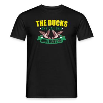 Duck Hunting Duck Hunter Bird Hunting - Men's T-Shirt - black - Front - AI Model Male 178 light (178cm)