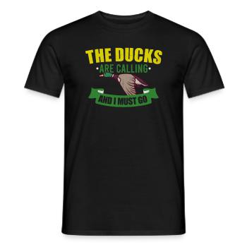Duck Hunting Duck Hunter Bird Hunting - Men's T-Shirt - black - Front - AI Model Male 178 light (178cm)