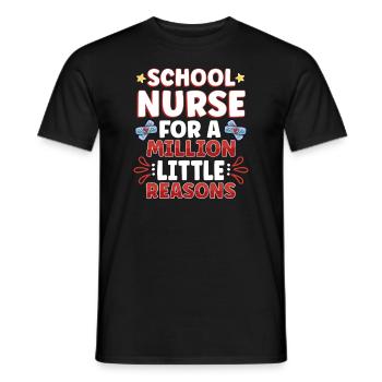 School Nurse Nursing Clinic Medical Stuff School - Men's T-Shirt - black - Front - AI Model Male 178 light (178cm)
