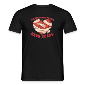 Open Heart Surgery Heart Surgery Survivor Gift - Men's T-Shirt - black - Front - AI Model Male 178 light (178cm)