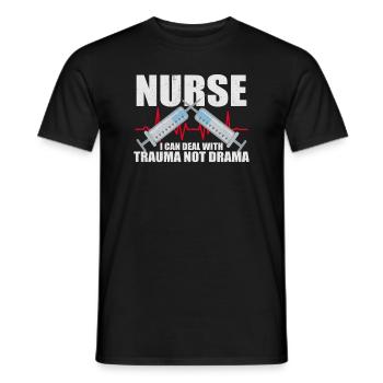 Nurse Nursing Clinic Paramedic - Men's T-Shirt - black - Front - AI Model Male 178 light (178cm)