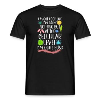 Microbiologiste Laboratoire de microbiologie Staphylocoque Biologie - T-shirt homme - noir - Devant - AI Model Male 178 light (178cm)