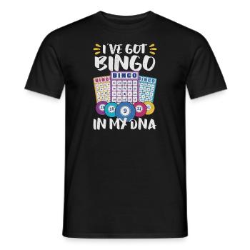 Bingo Card Game Grandma Bingo Player Bingo Cards - Men's T-Shirt - black - Front - AI Model Male 178 light (178cm)