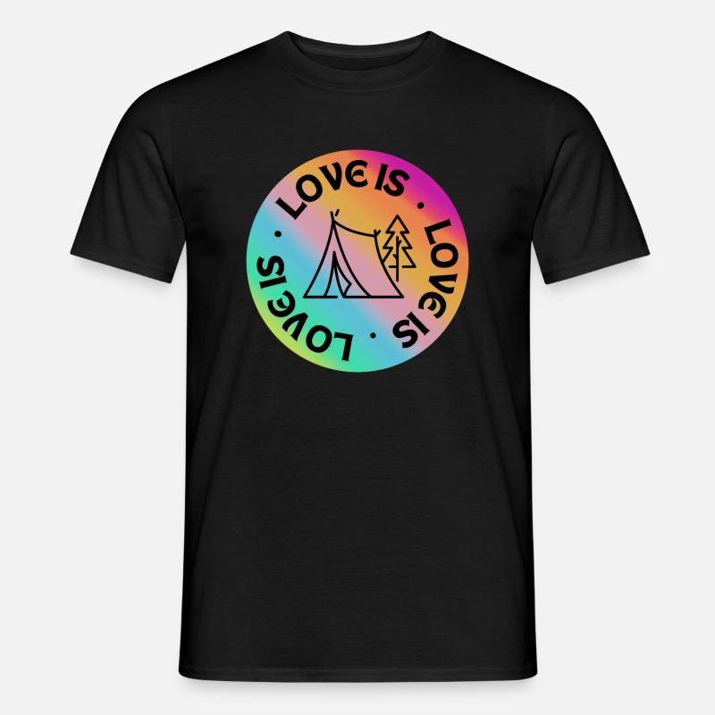 Camping : L’amour, c’est. - T-shirt homme - noir