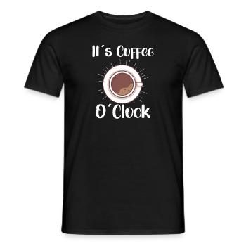 Coffee Lover Caffeine Molecule Java Latte Espresso - Men's T-Shirt - black - Front - AI Model Male 178 light (178cm)